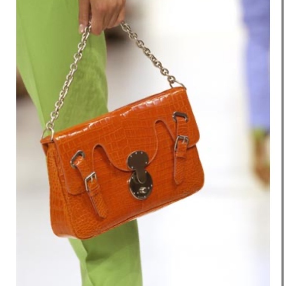 Ralph Lauren Collection Ricky Bag Lizard Pink Chain Shoulder Purse Y2k 09s $12K - Picture 10 of 15